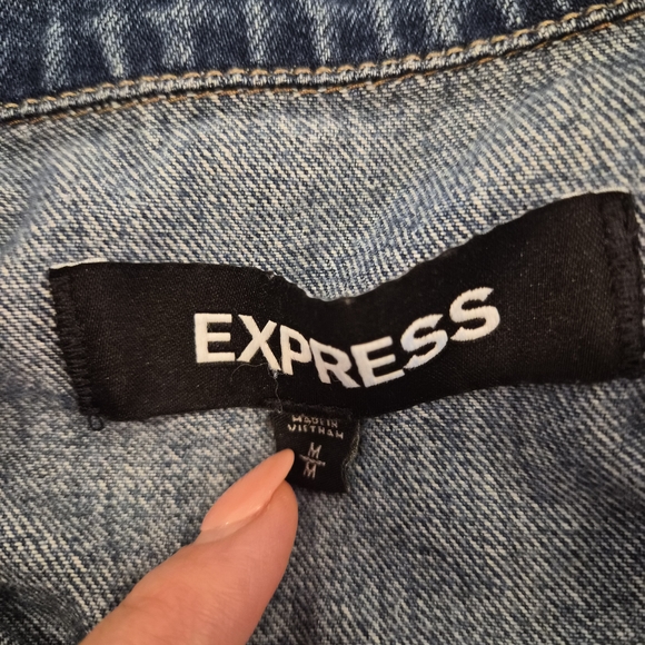 Express Classic Blue Denim Jacket - Picture 2 of 3